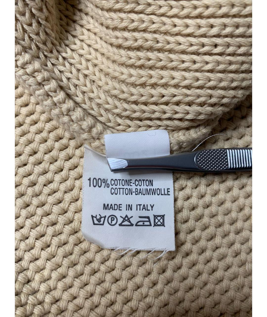 LANVIN Бежевый хлопковый кардиган, фото 7