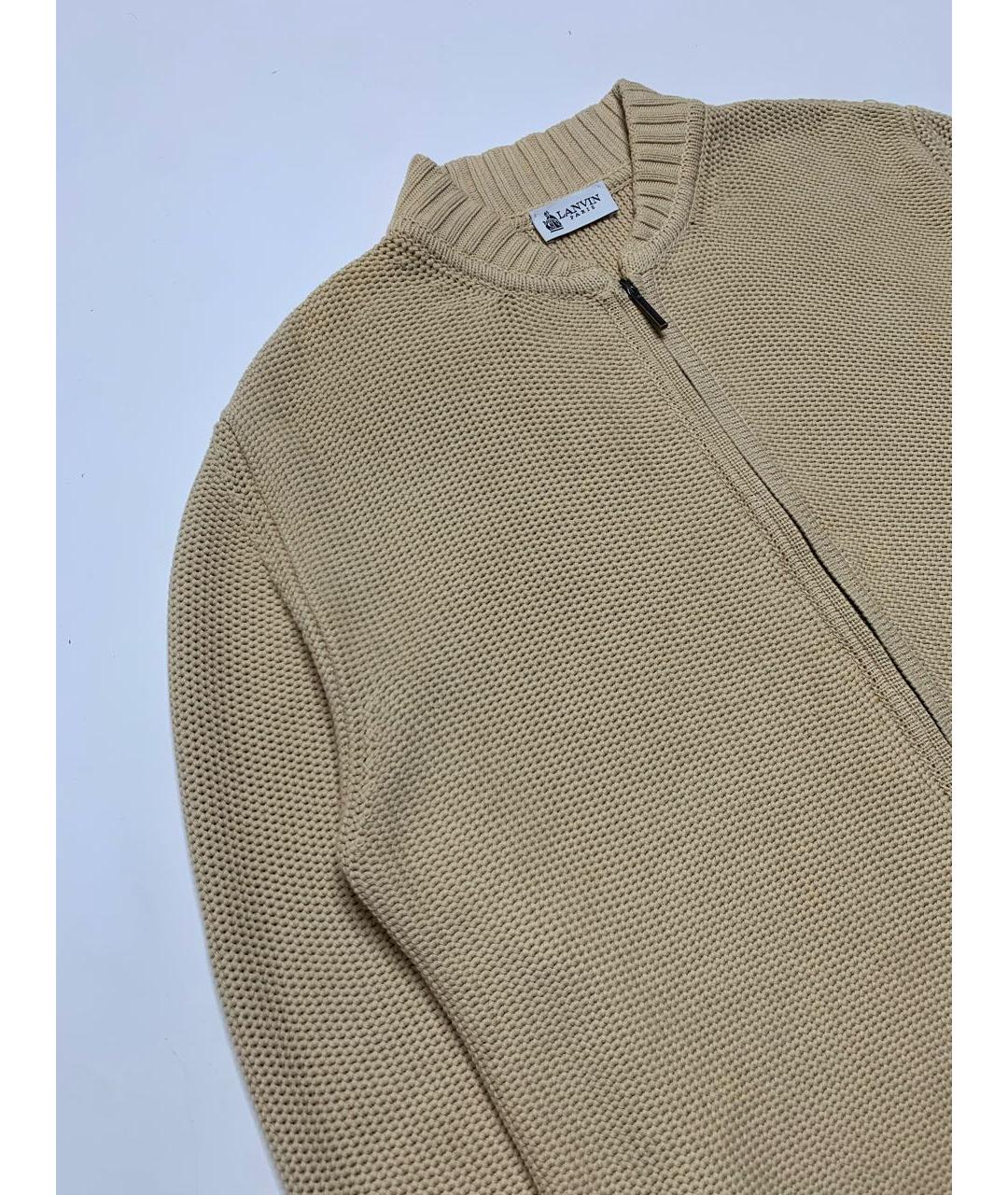LANVIN Бежевый хлопковый кардиган, фото 3