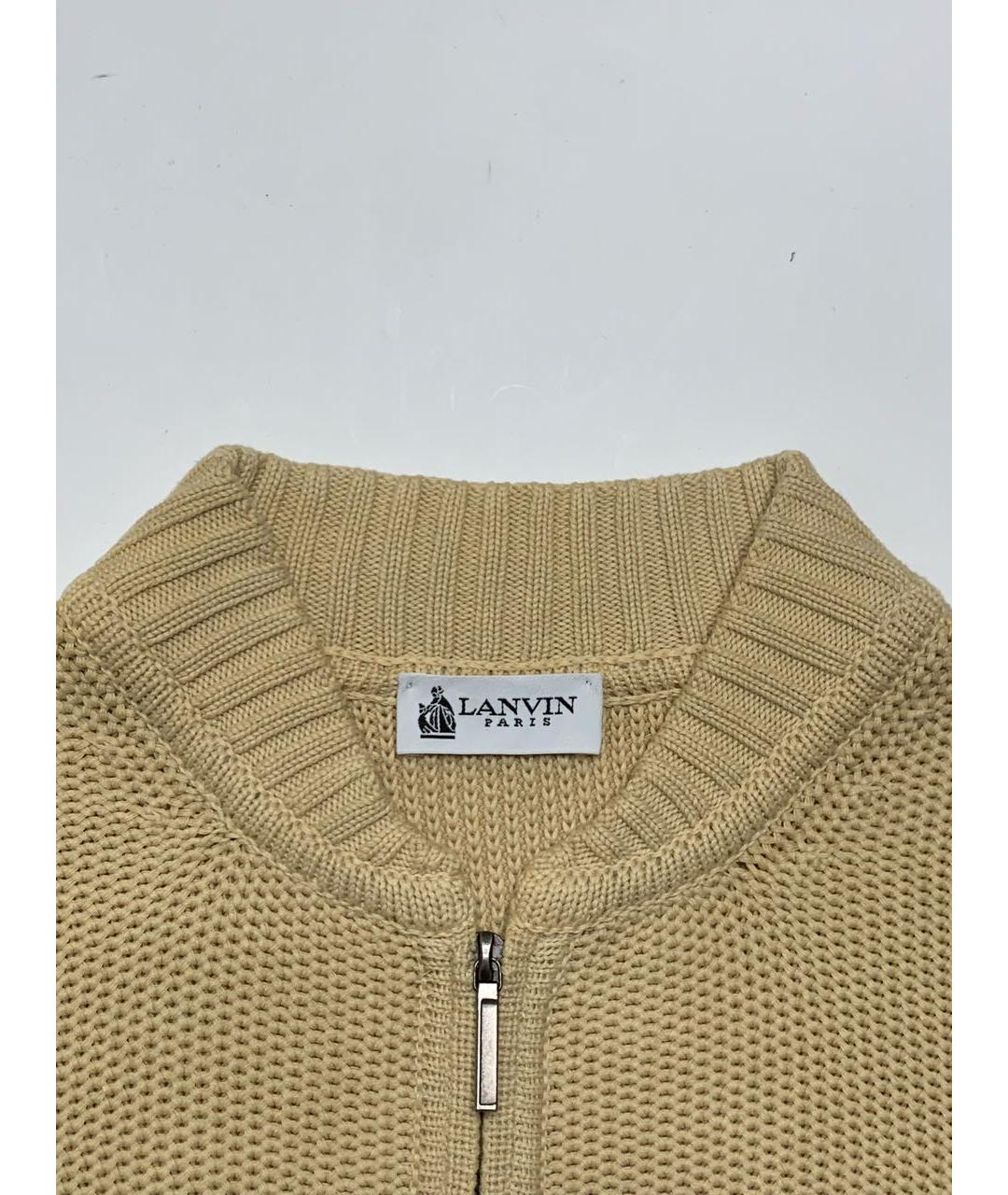 LANVIN Бежевый хлопковый кардиган, фото 5