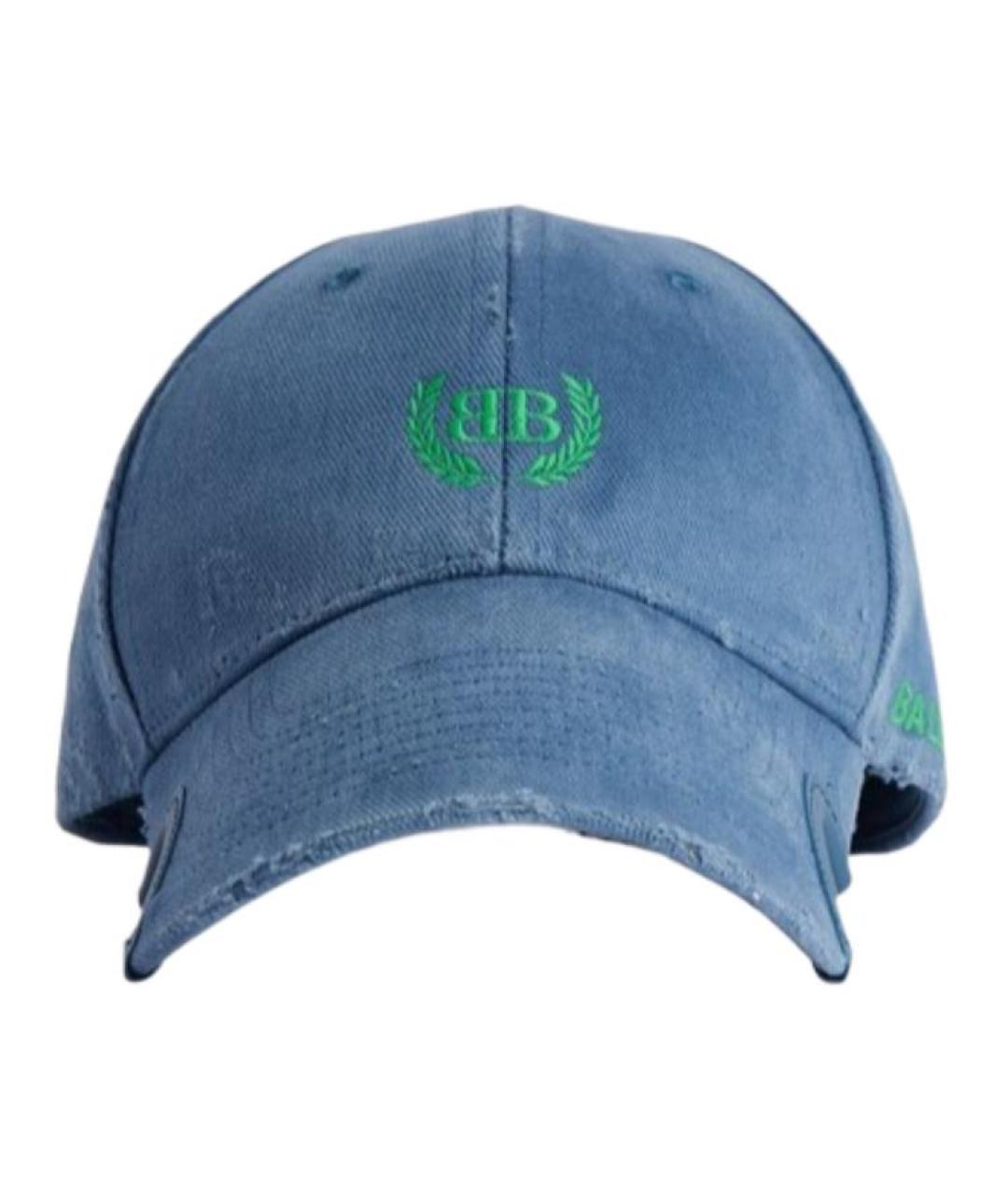 BALENCIAGA Синяя кепка/бейсболка, фото 1