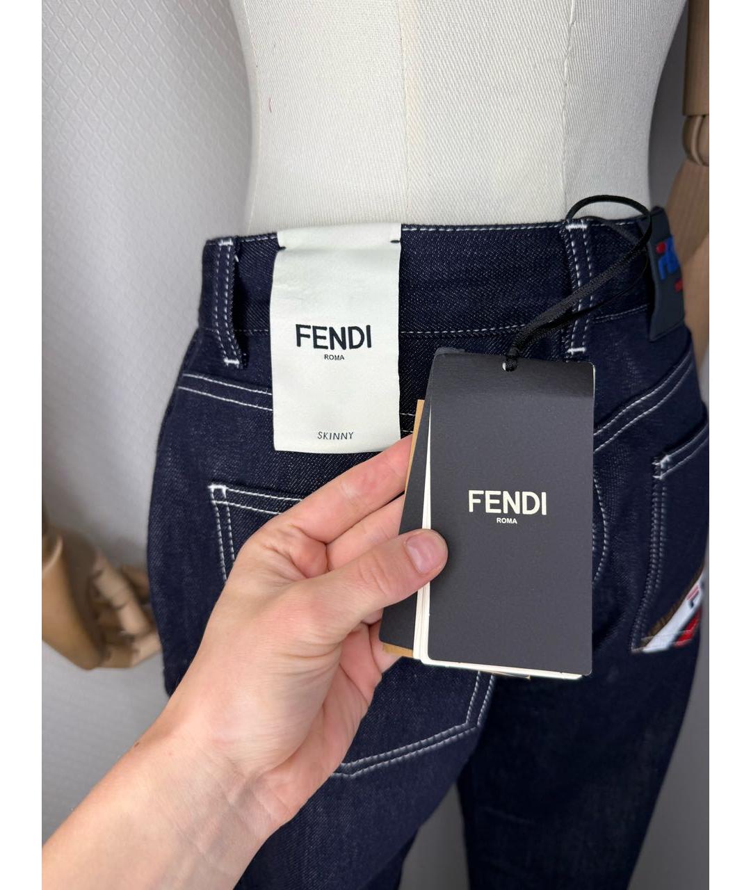 FENDI Мульти джинсы слим, фото 2