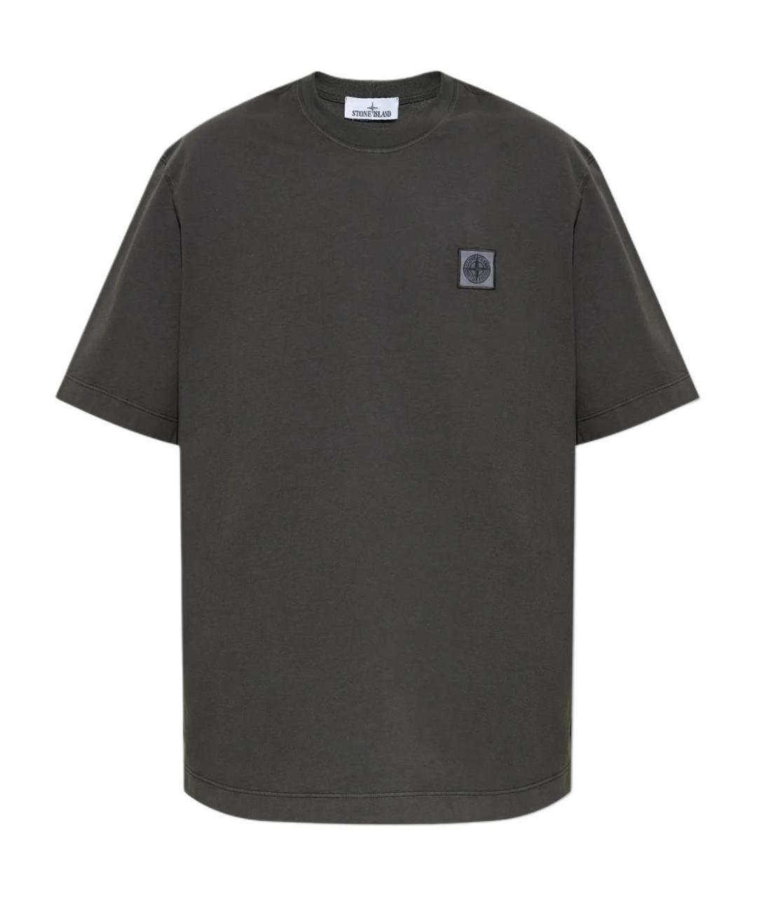 STONE ISLAND Серая футболка, фото 1