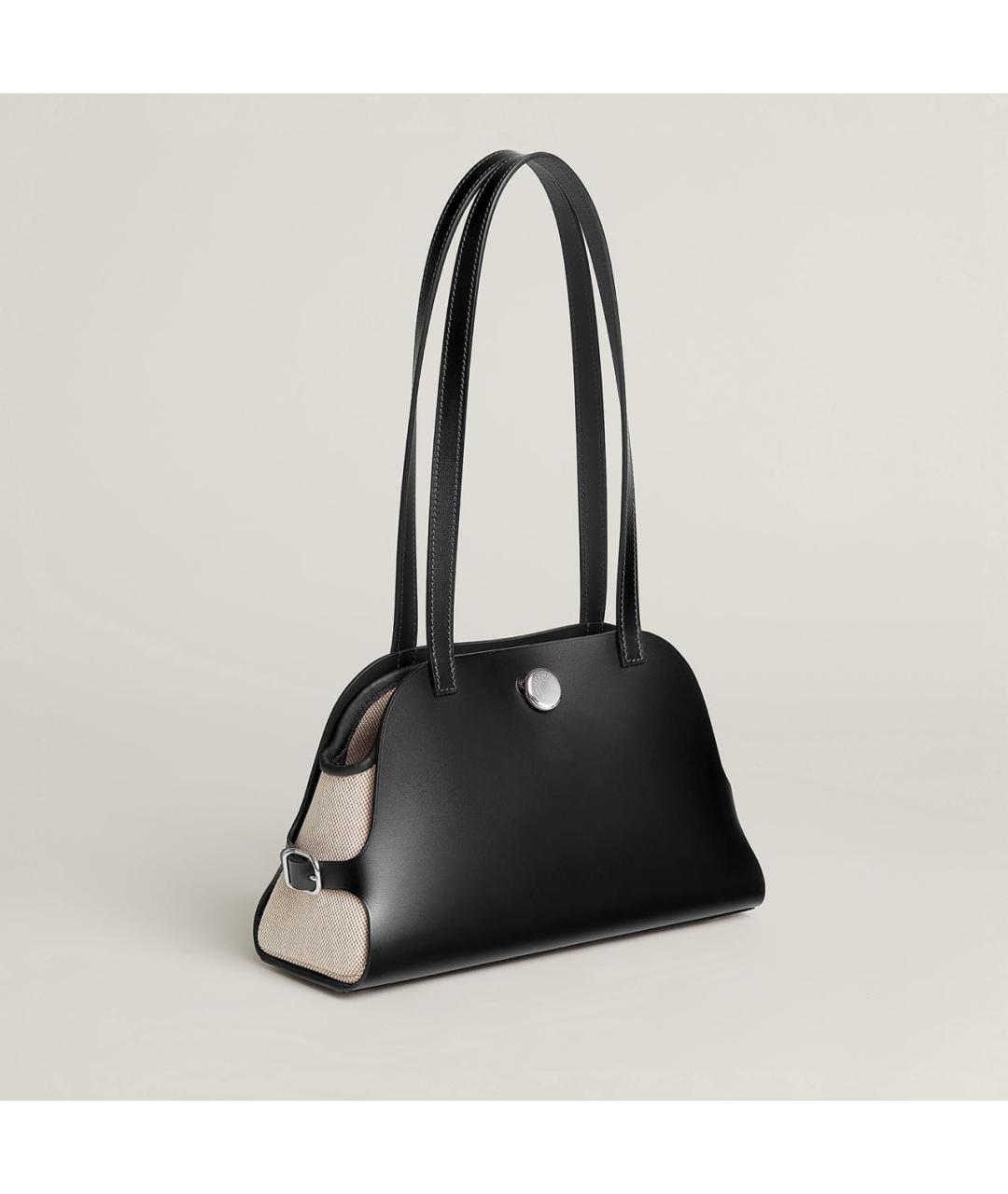 HERMES Черная кожаная сумка через плечо, фото 6