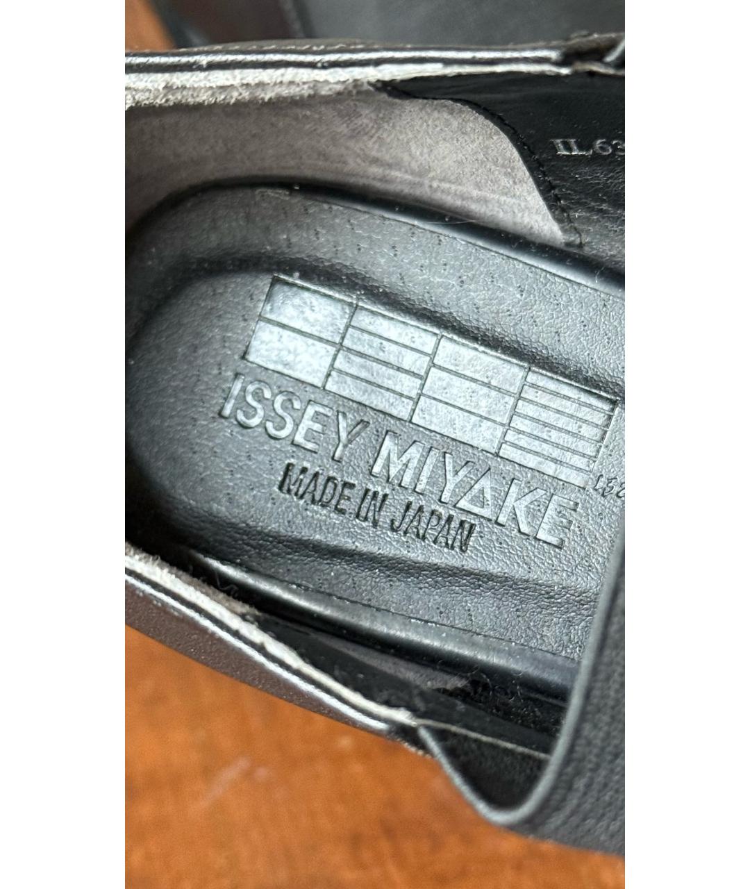 ISSEY MIYAKE Черные кожаные ботинки, фото 9