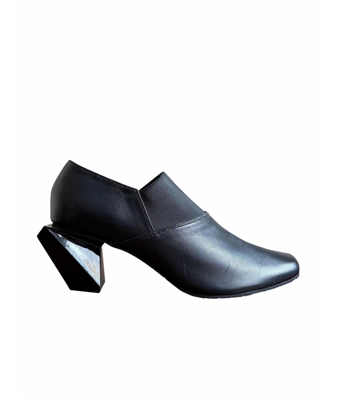 ISSEY MIYAKE Черные кожаные ботинки, фото 1