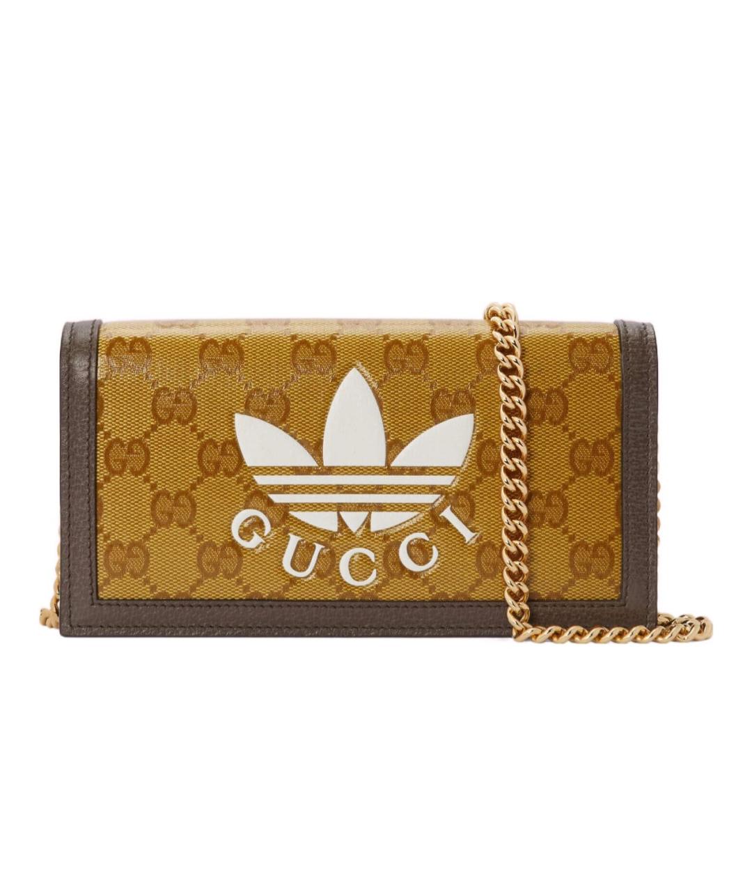 GUCCI Горчичная сумка через плечо, фото 5