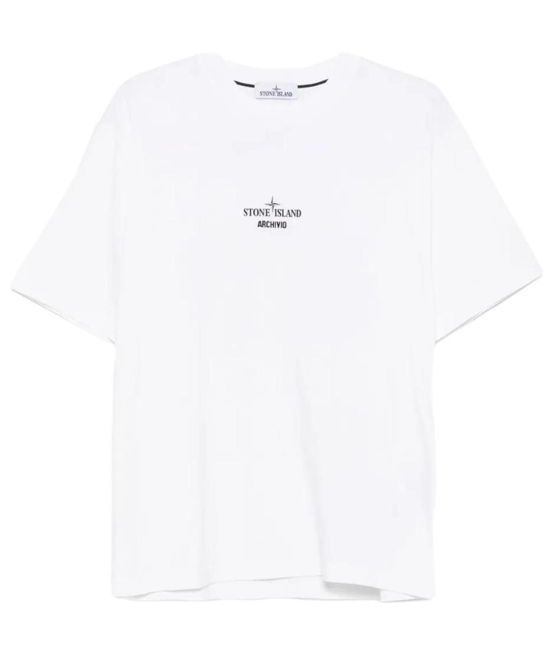 STONE ISLAND Белая футболка, фото 1