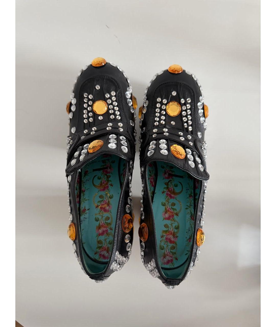 GUCCI Черные кожаные туфли, фото 3