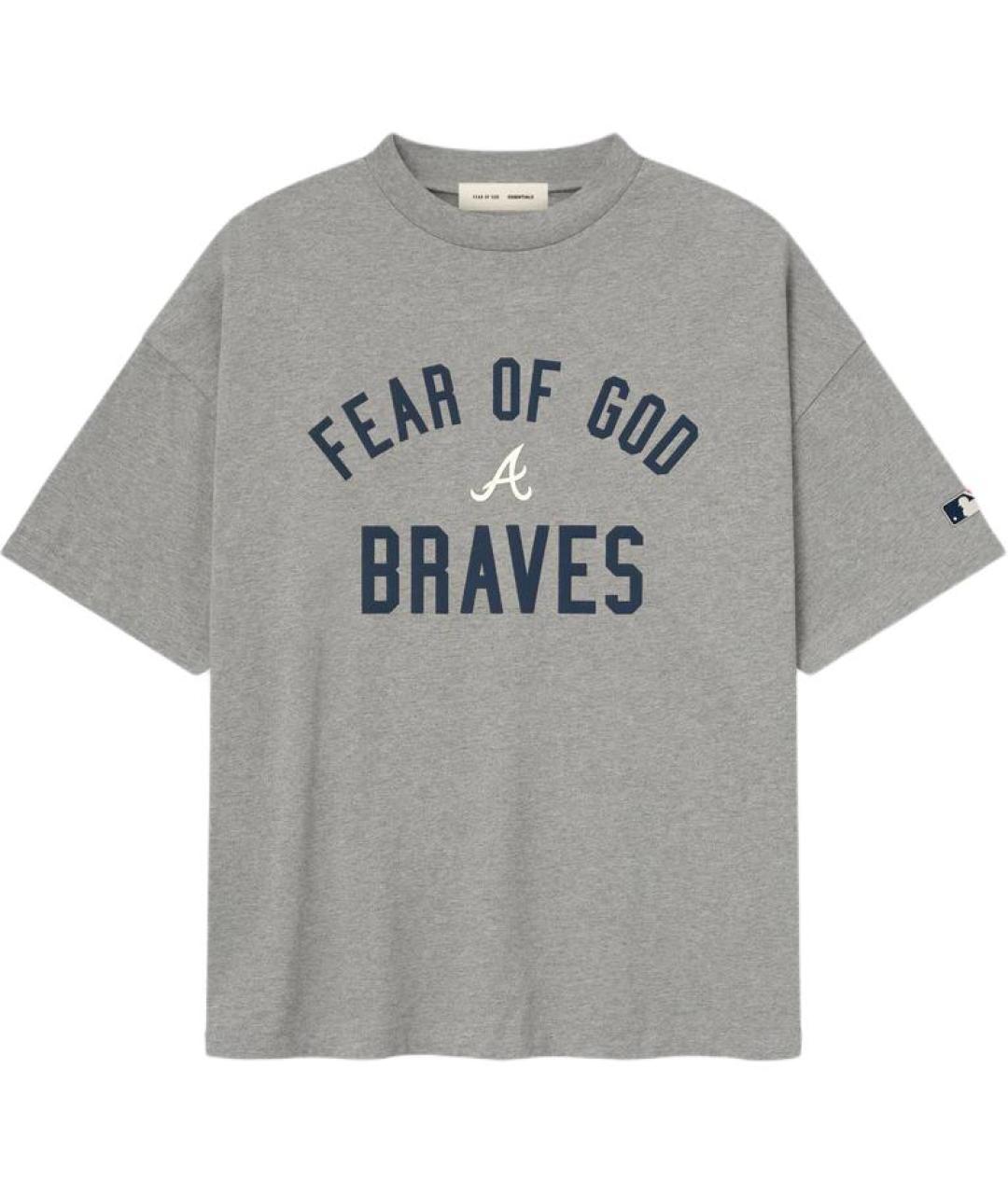 FEAR OF GOD ESSENTIALS Серая футболка, фото 1