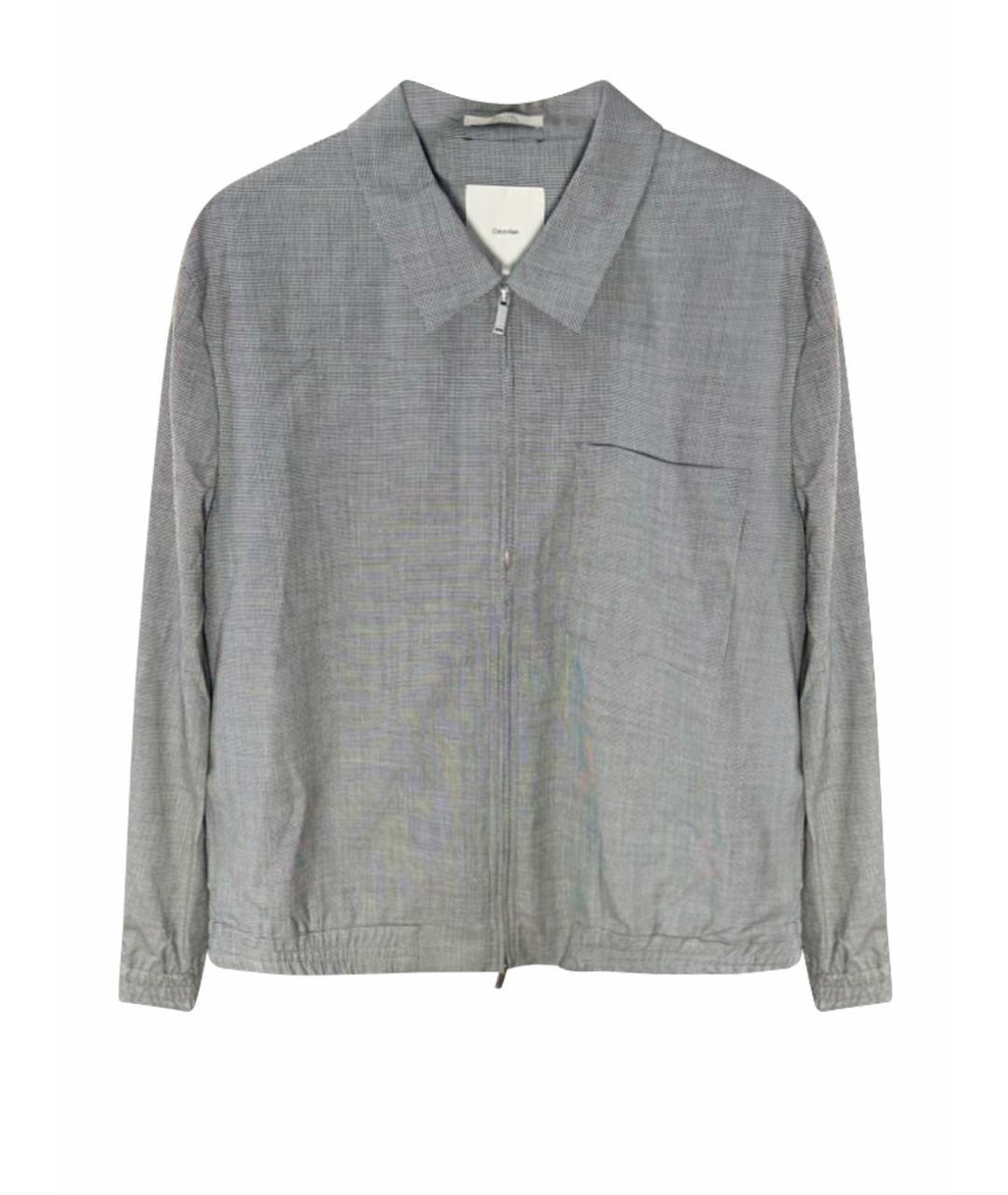 CALVIN KLEIN Серая шерстяная классическая рубашка, фото 1