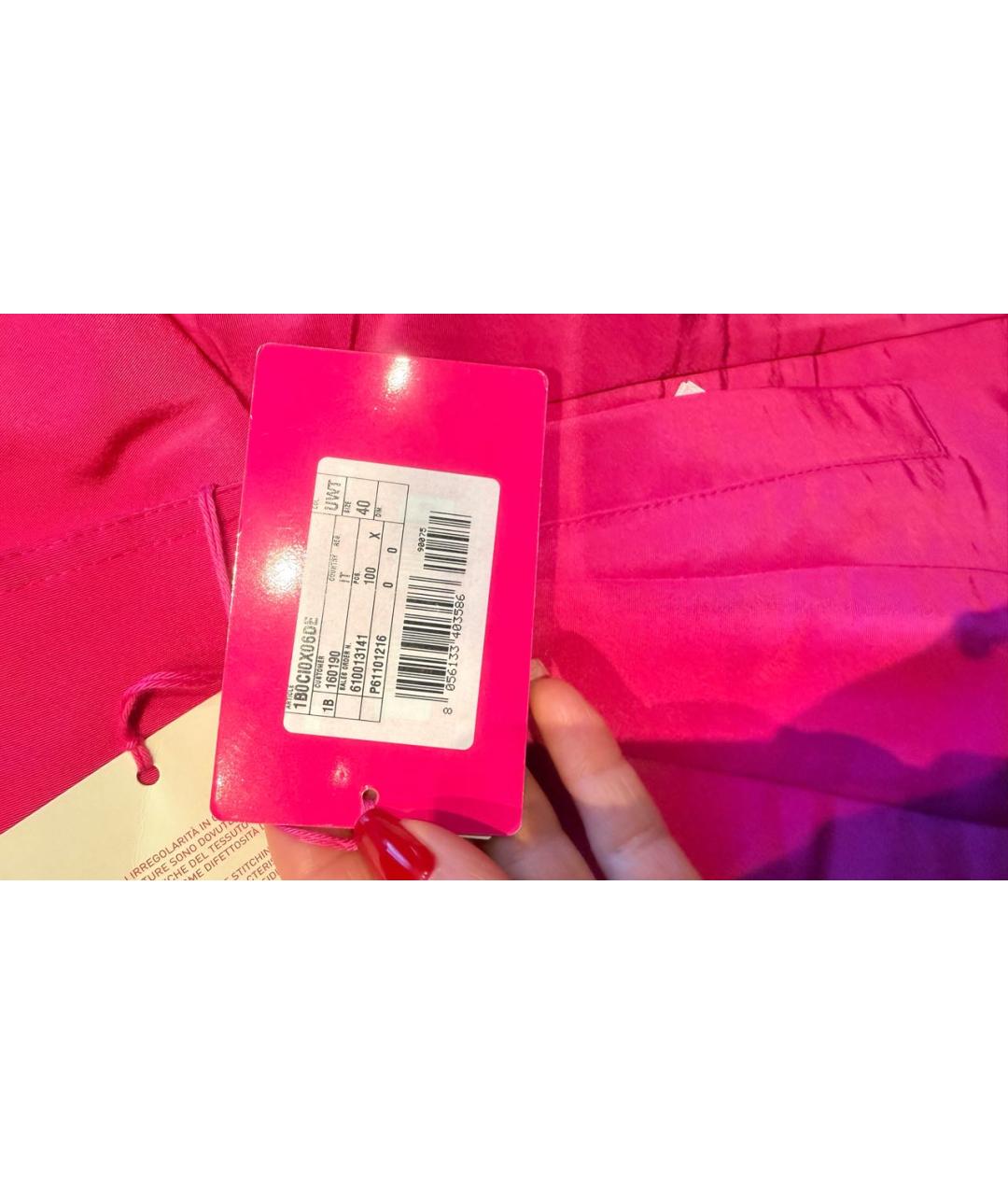 VALENTINO Фуксия шелковое коктейльное платье, фото 5