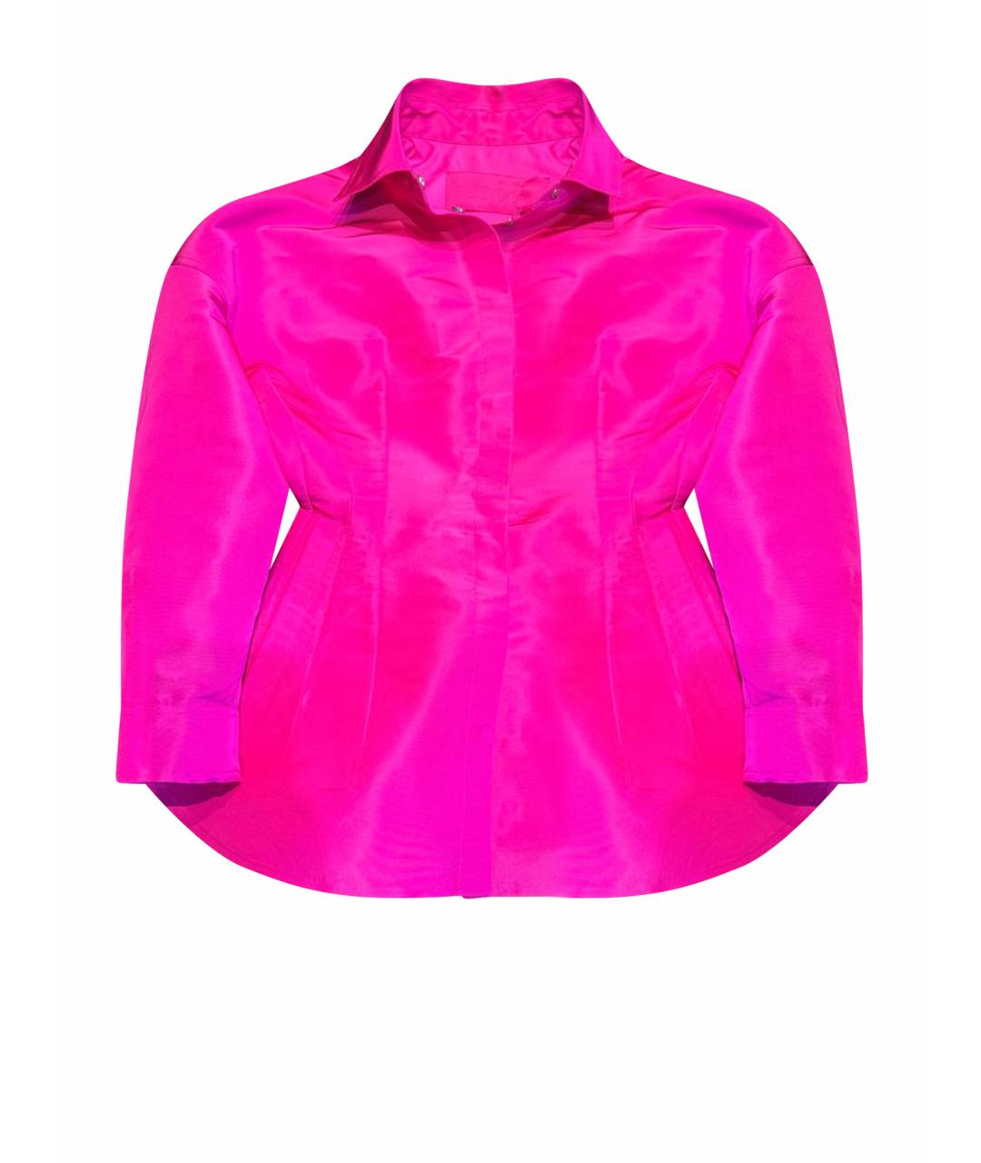 VALENTINO Фуксия шелковое коктейльное платье, фото 1