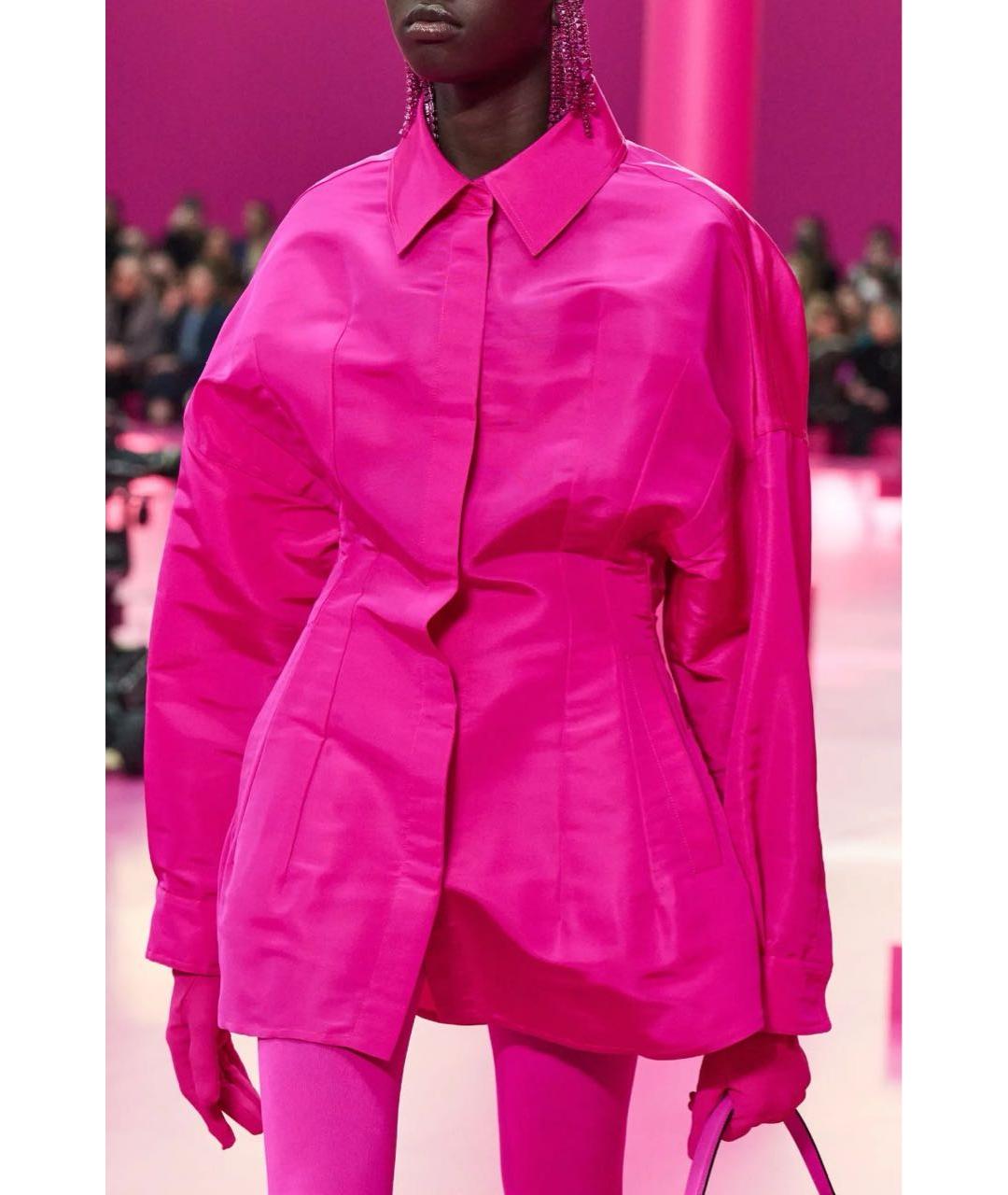 VALENTINO Фуксия шелковое коктейльное платье, фото 8