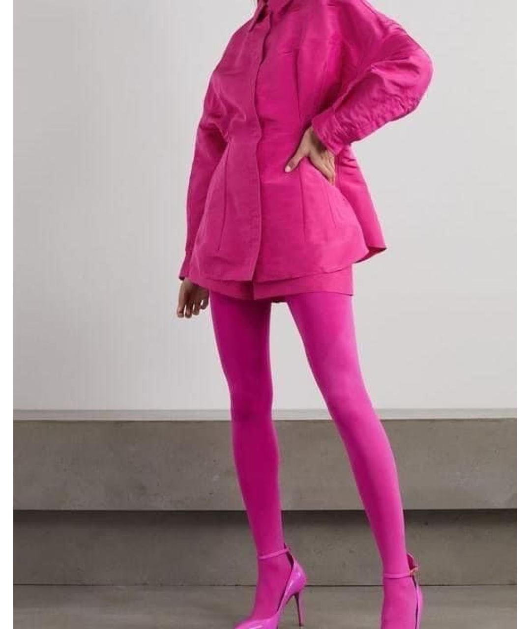 VALENTINO Фуксия шелковое коктейльное платье, фото 6