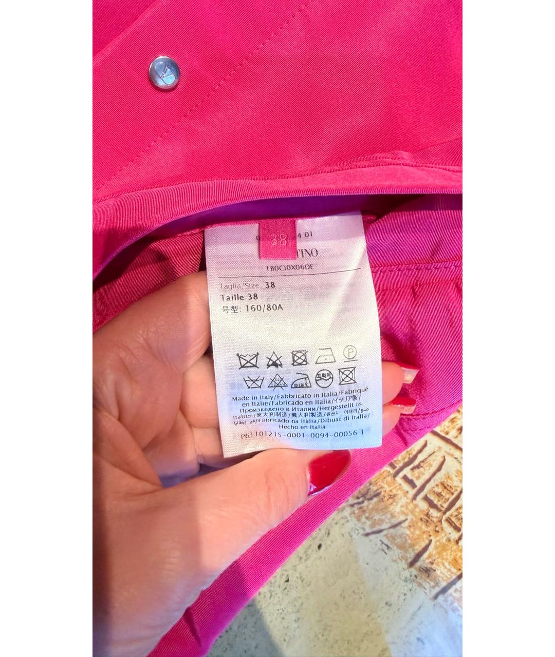 VALENTINO Фуксия шелковое коктейльное платье, фото 4