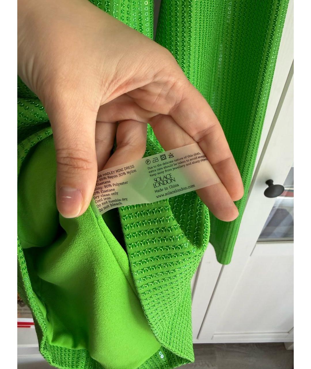 SOLACE LONDON Зеленые полиэстеровое вечернее платье, фото 4