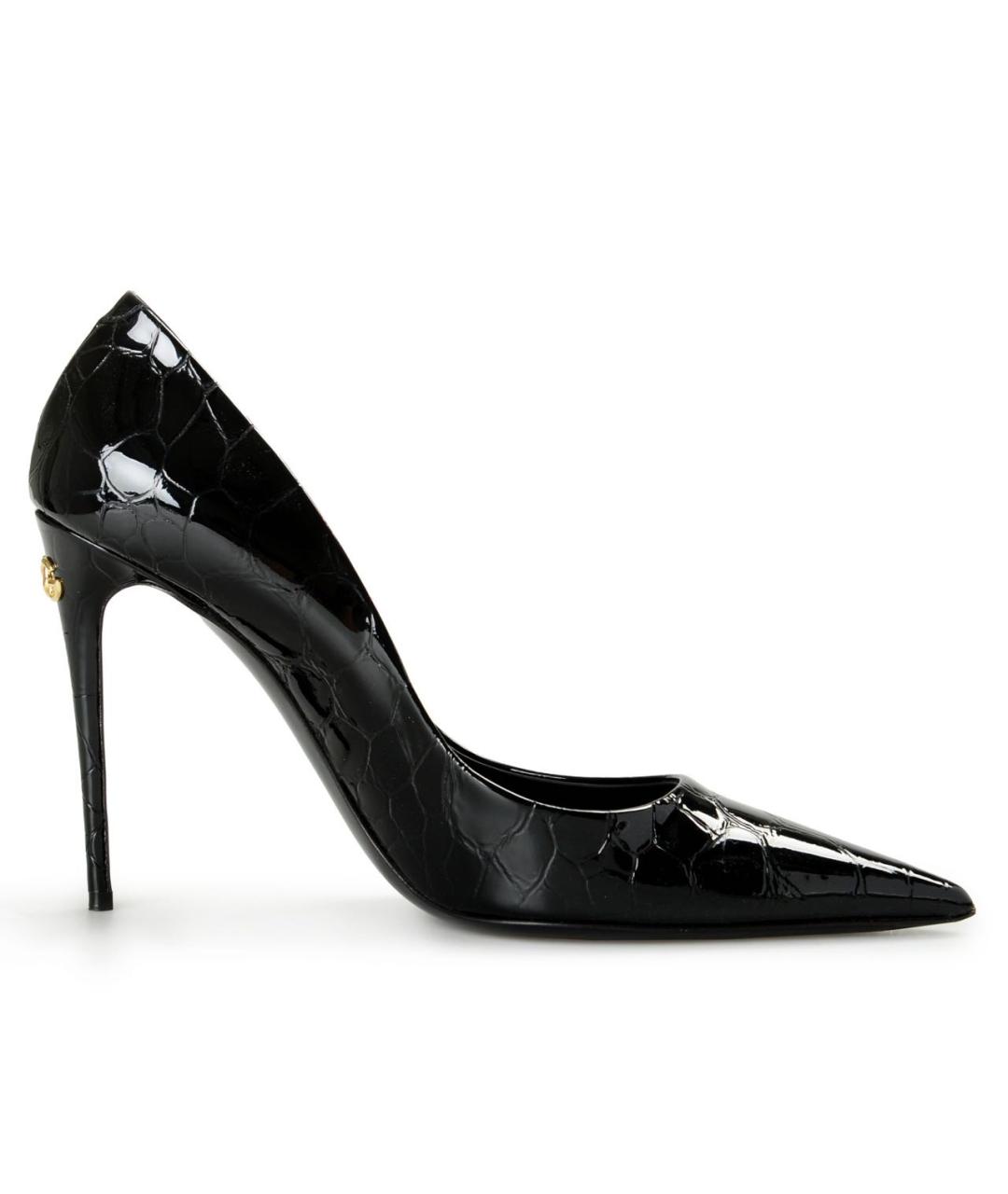 DOLCE&GABBANA Черные кожаные туфли, фото 3