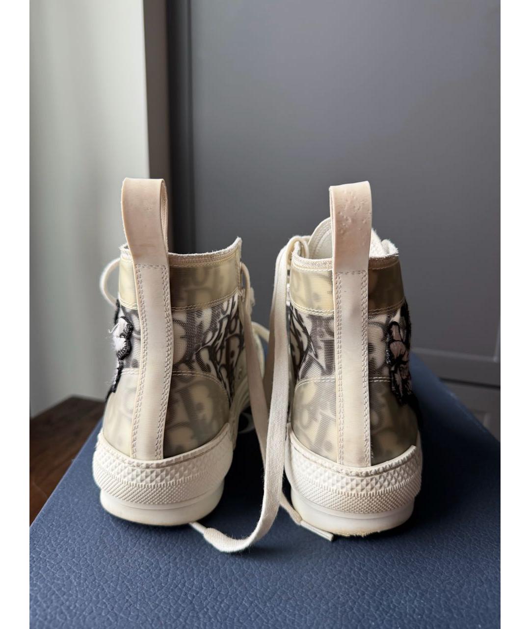 CHRISTIAN DIOR Белые резиновые высокие кроссовки / кеды, фото 4