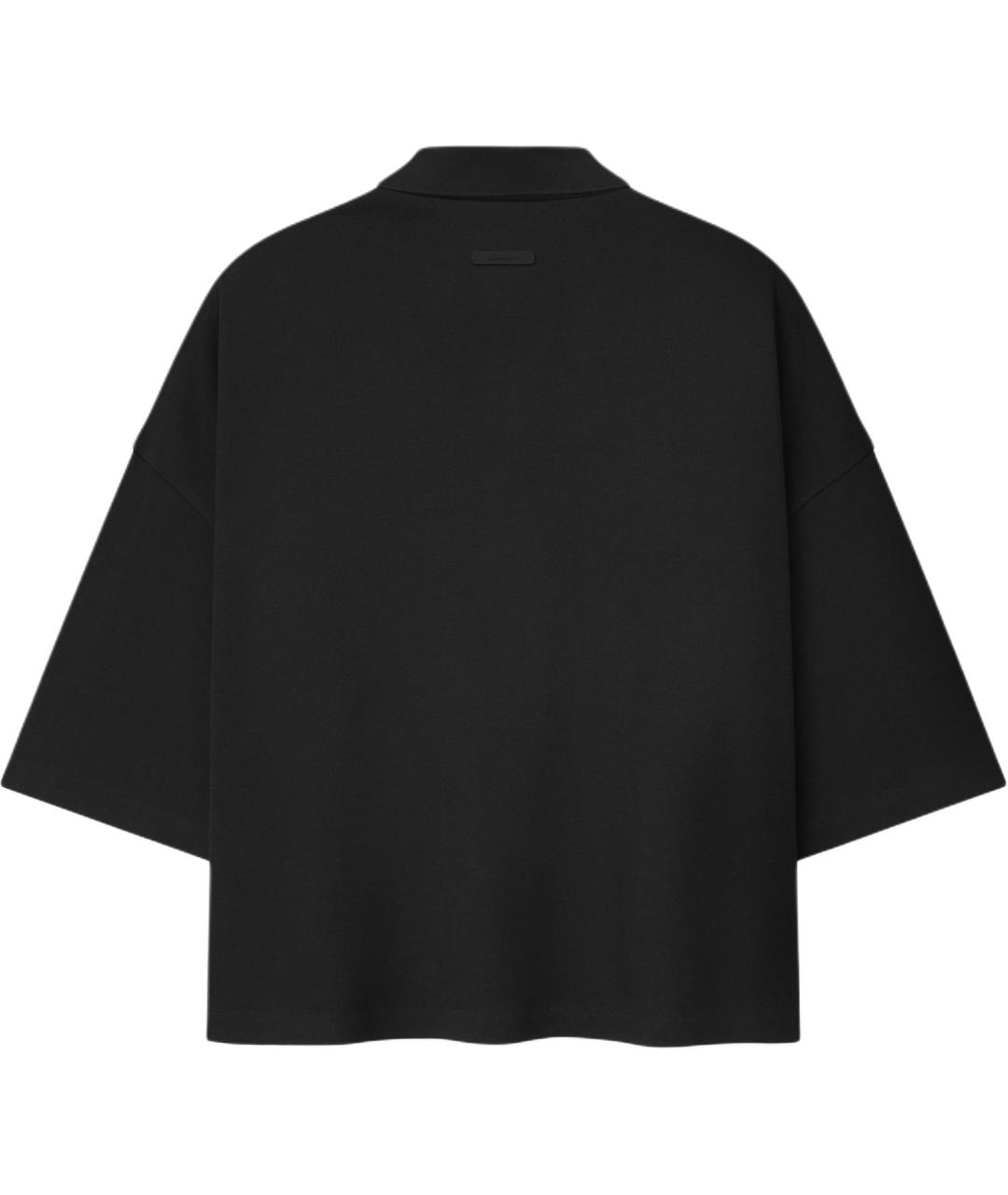 FEAR OF GOD ESSENTIALS Черное поло с коротким рукавом, фото 2