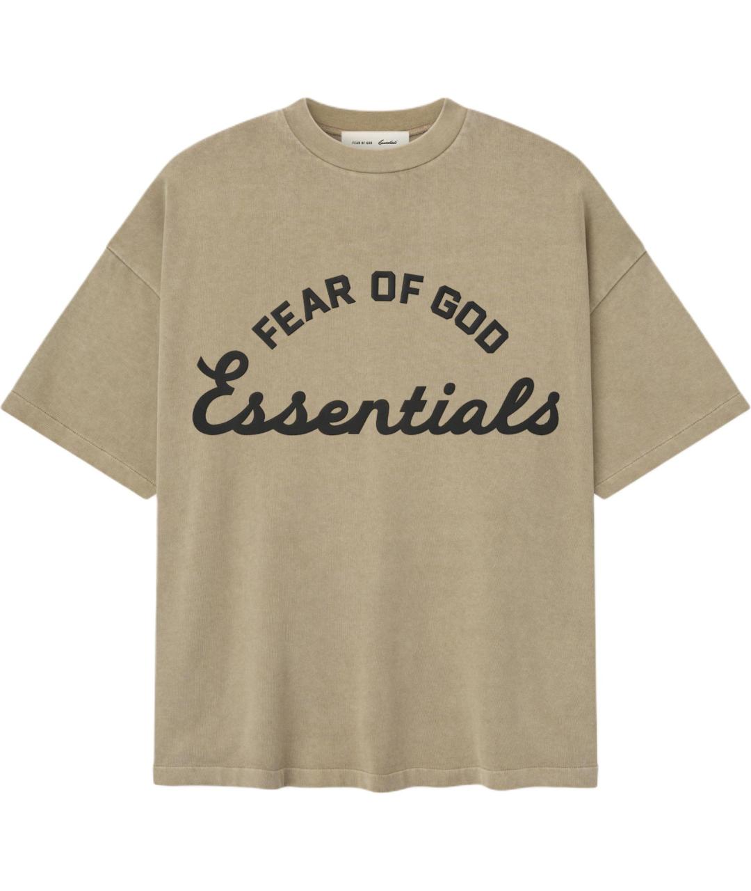 FEAR OF GOD ESSENTIALS Бежевая футболка, фото 1