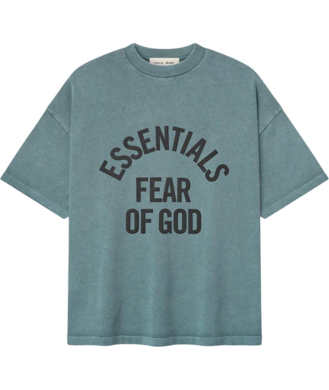 FEAR OF GOD ESSENTIALS Синяя футболка, фото 1