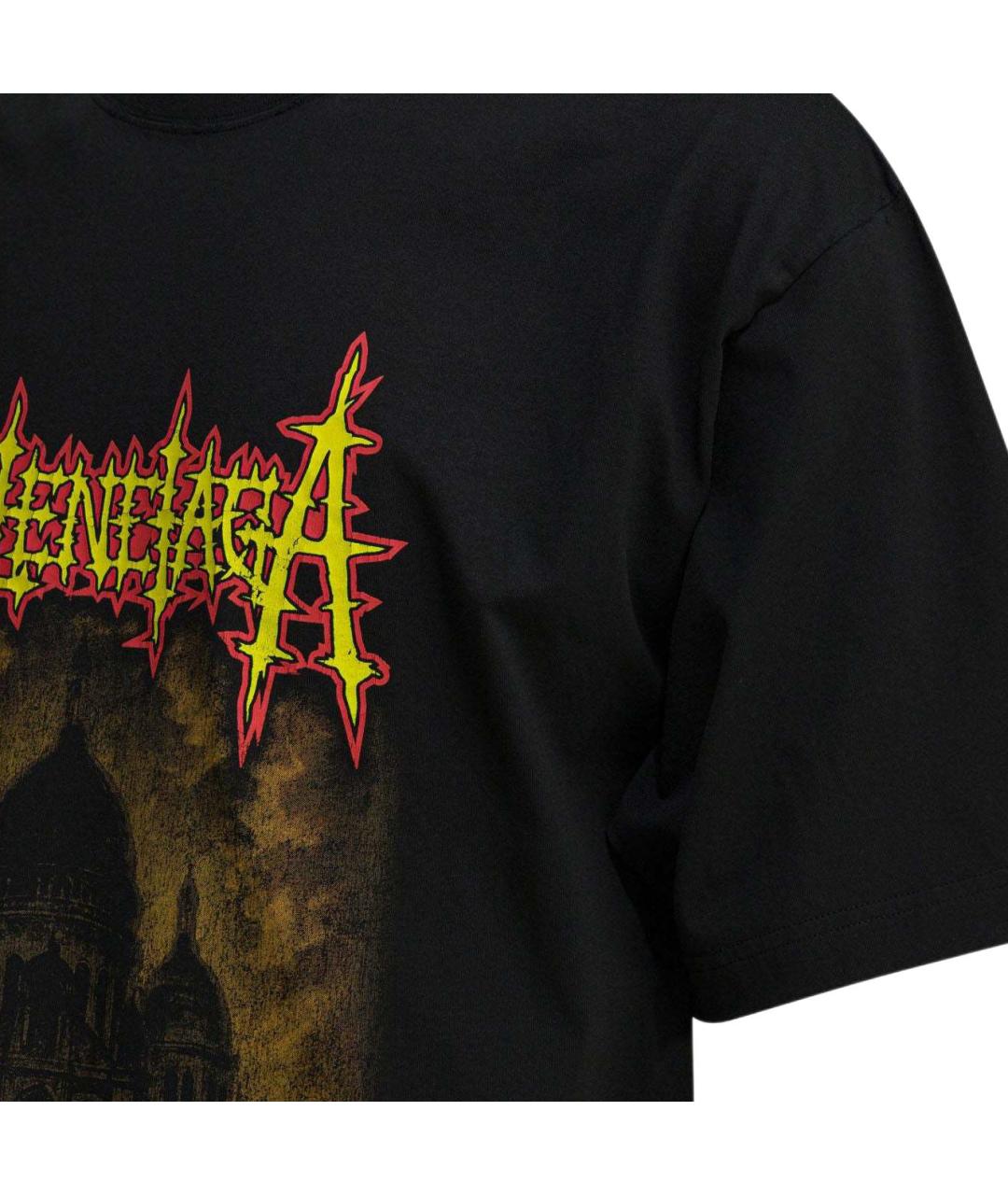 BALENCIAGA Черная футболка, фото 5