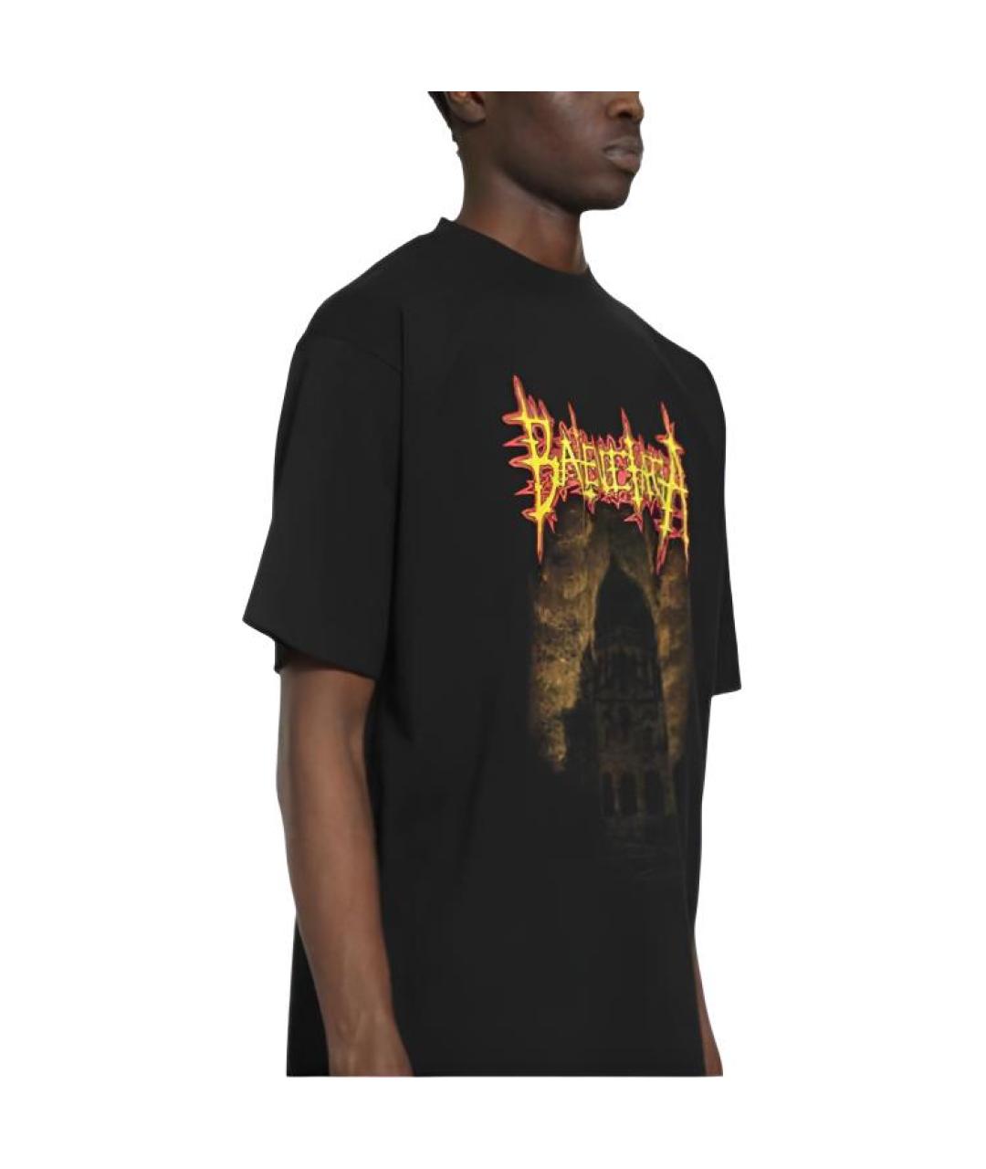 BALENCIAGA Черная футболка, фото 4