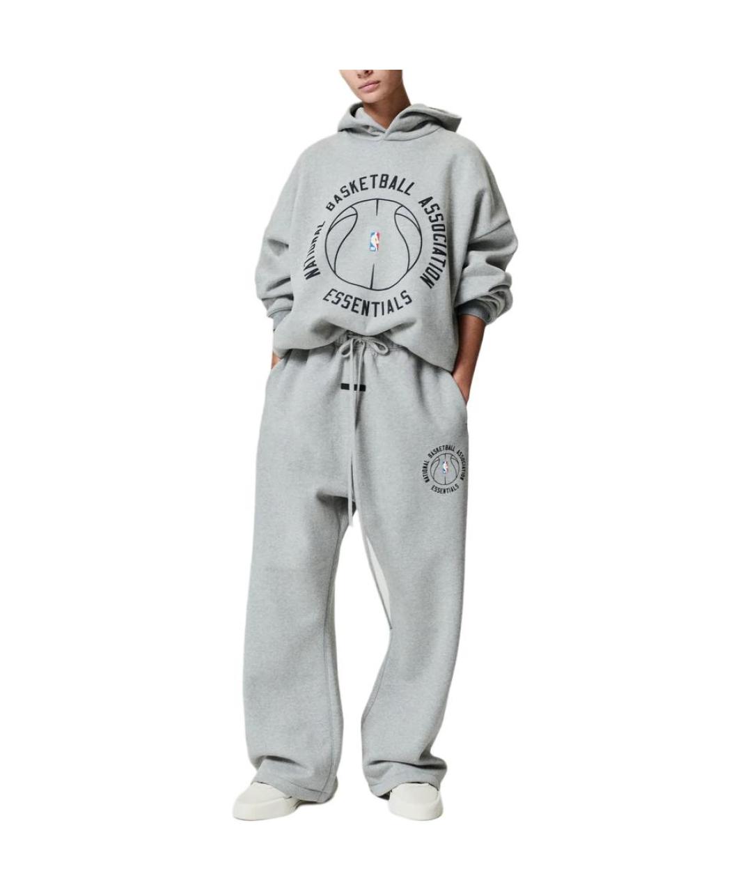 FEAR OF GOD ESSENTIALS Серые прямые брюки, фото 3