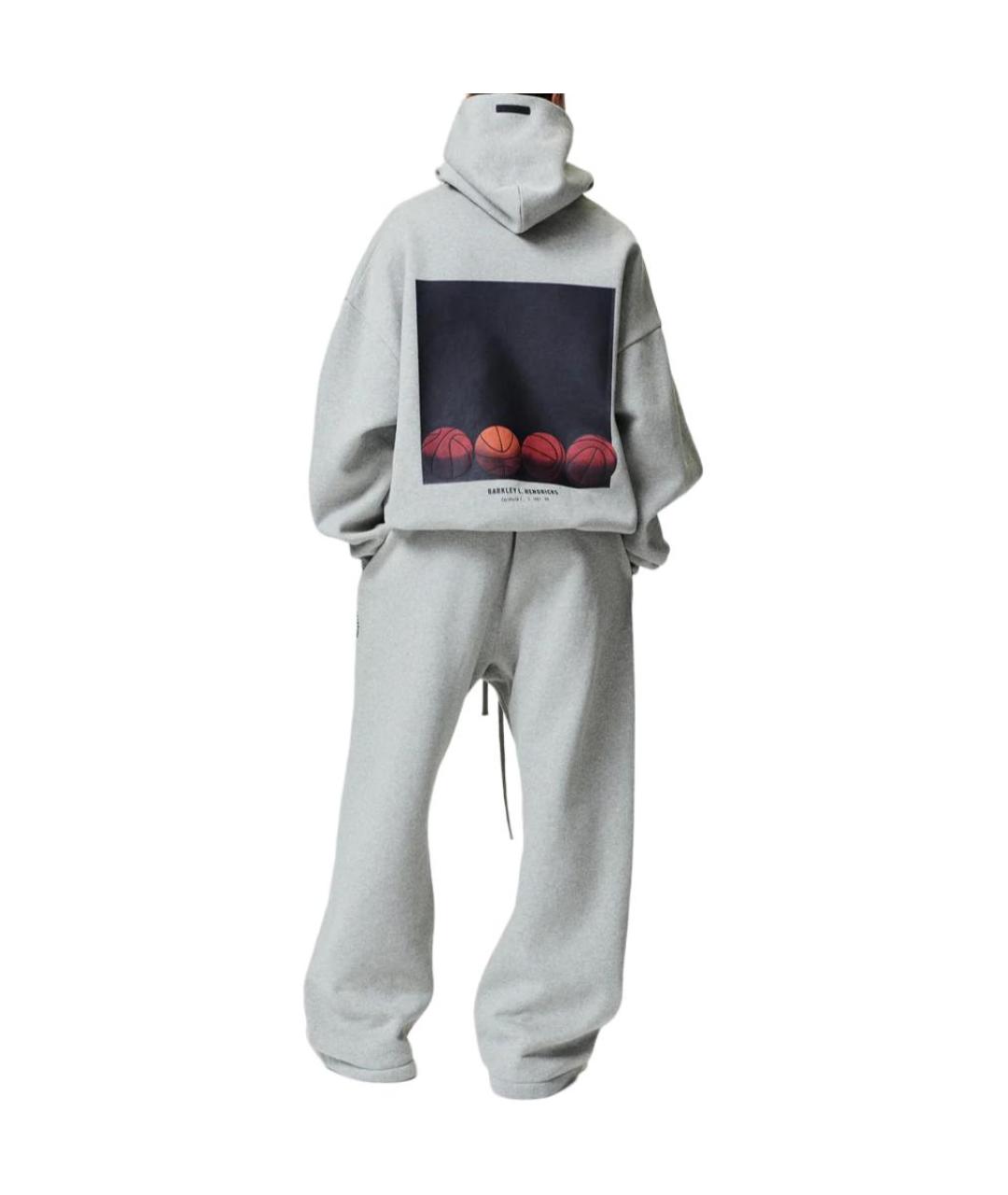 FEAR OF GOD ESSENTIALS Серые прямые брюки, фото 4
