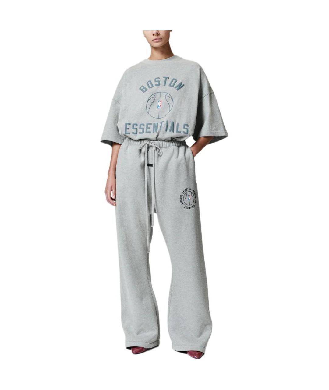 FEAR OF GOD ESSENTIALS Серая футболка, фото 3