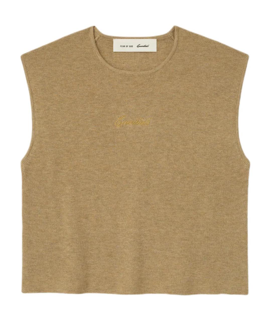 FEAR OF GOD ESSENTIALS Бежевая майка, фото 1