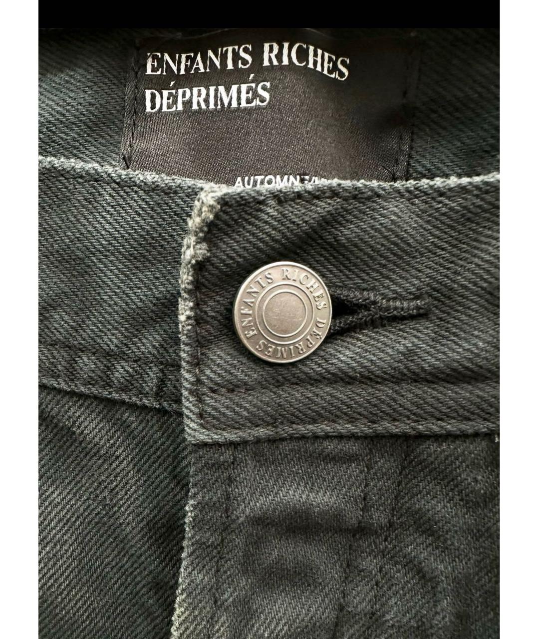 Enfants Riches Déprimés Черные хлопковые прямые джинсы, фото 5