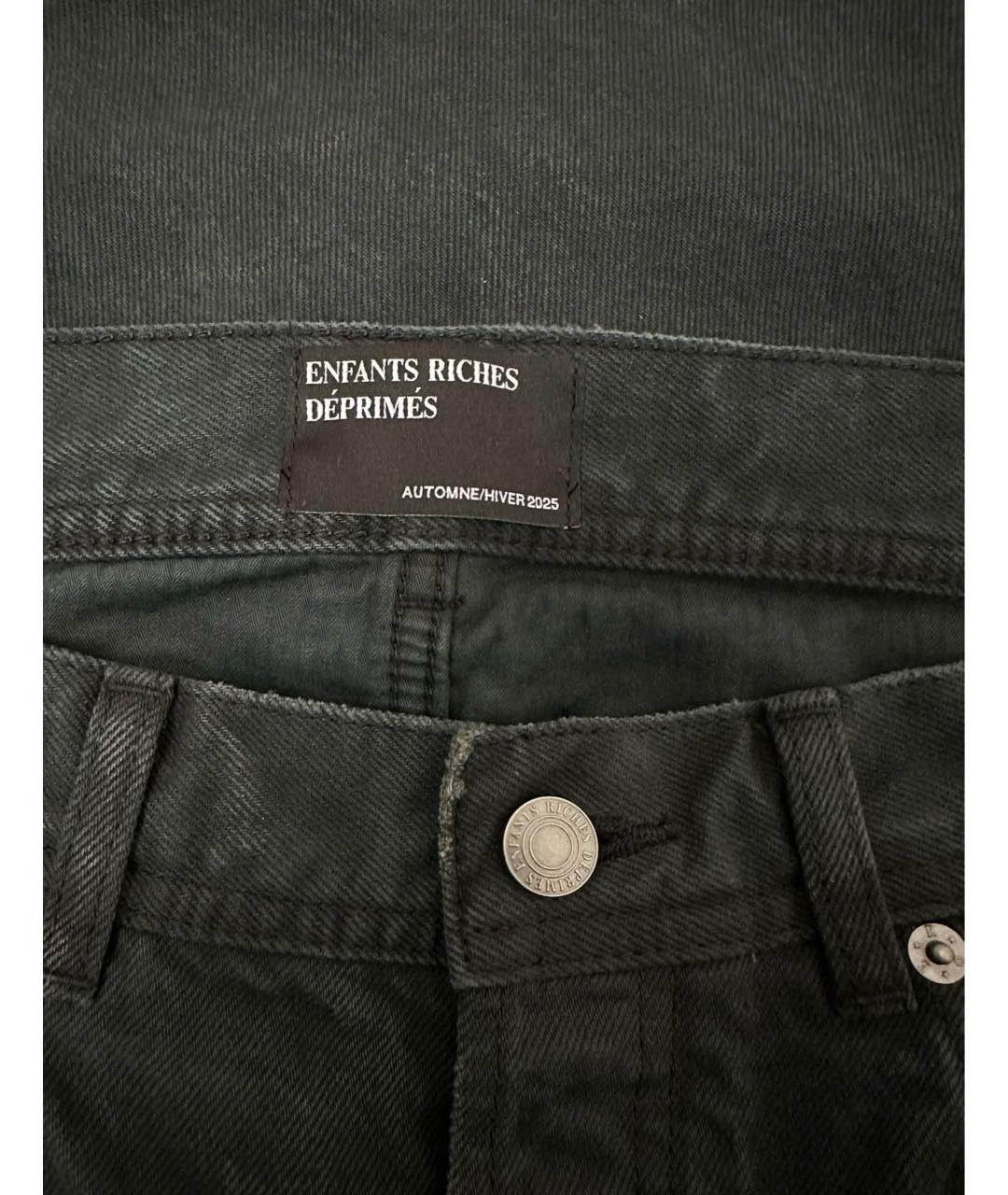 Enfants Riches Déprimés Черные хлопковые прямые джинсы, фото 6