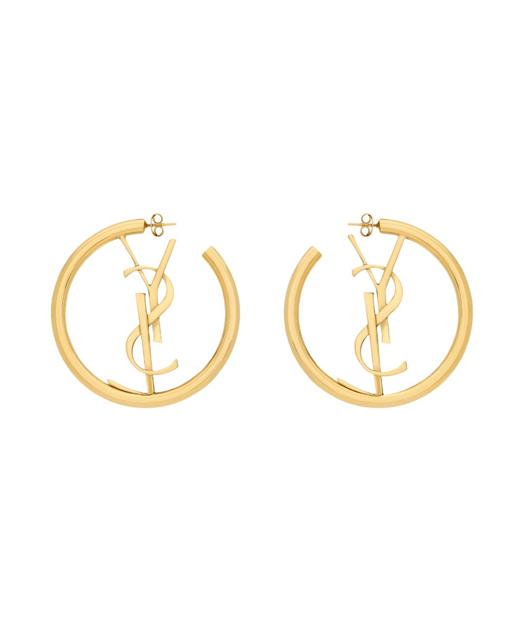 SAINT LAURENT Золотые металлические серьги, фото 3