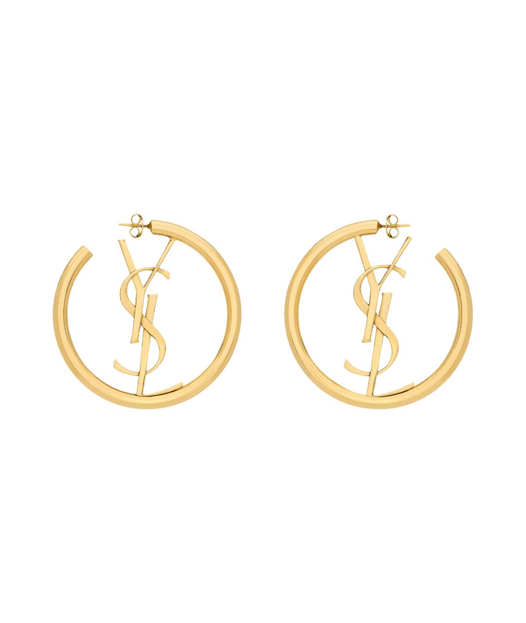 SAINT LAURENT Золотые металлические серьги, фото 1
