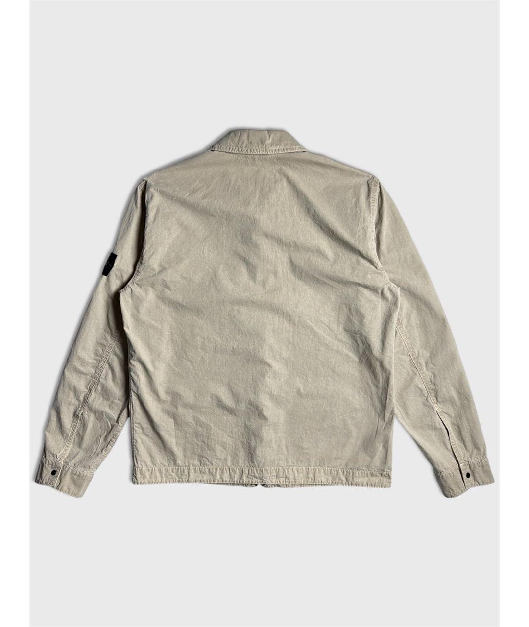 STONE ISLAND Бежевая хлопковая кэжуал рубашка, фото 2