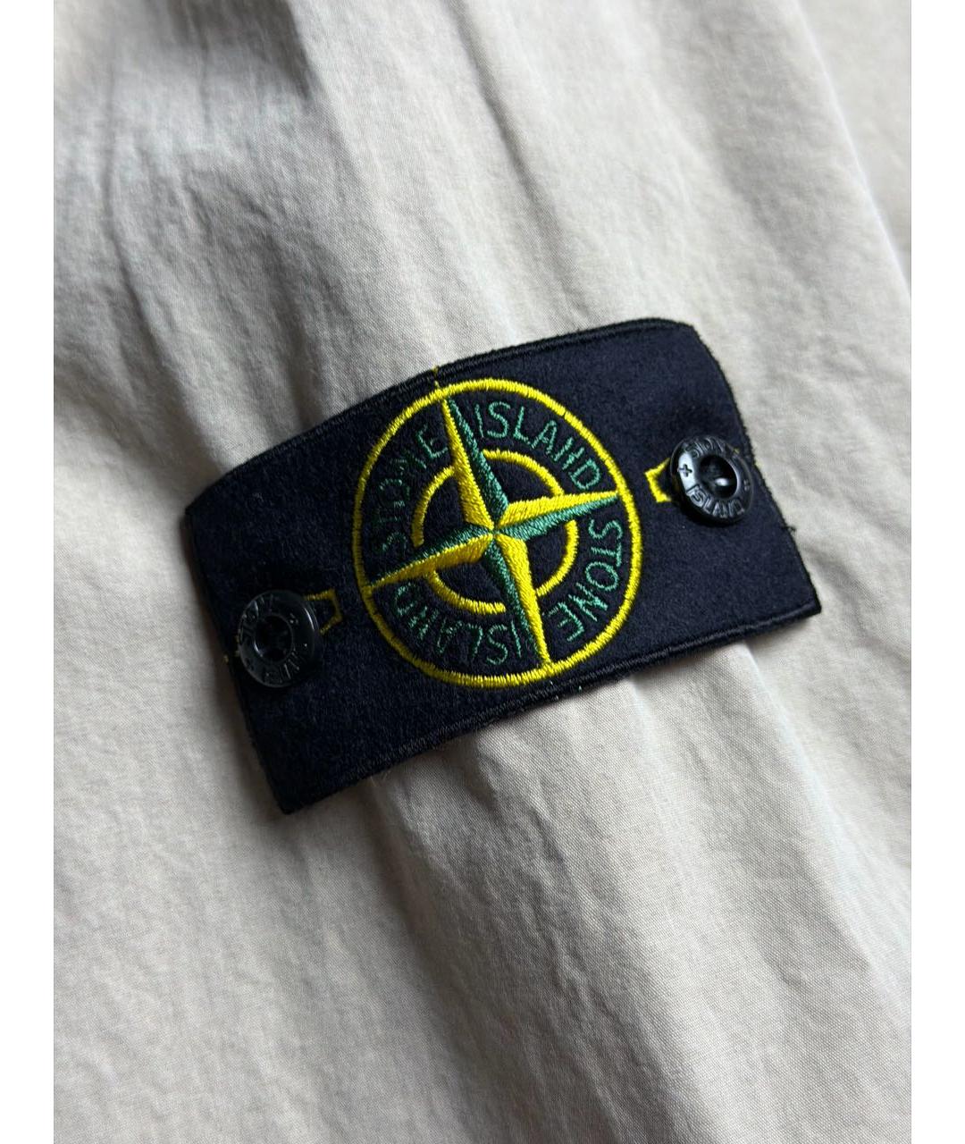 STONE ISLAND Бежевая хлопковая кэжуал рубашка, фото 5