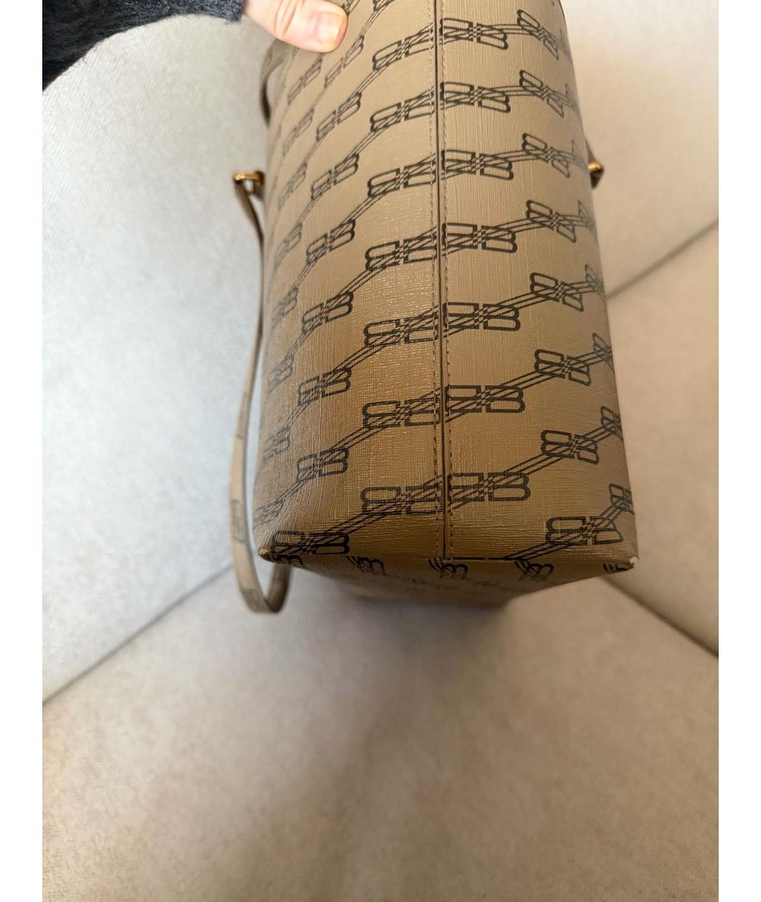 BALENCIAGA Коричневая сумка тоут из искусственной кожи, фото 2