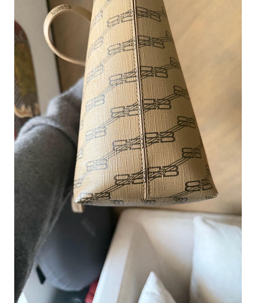 BALENCIAGA Коричневая сумка тоут из искусственной кожи, фото 3