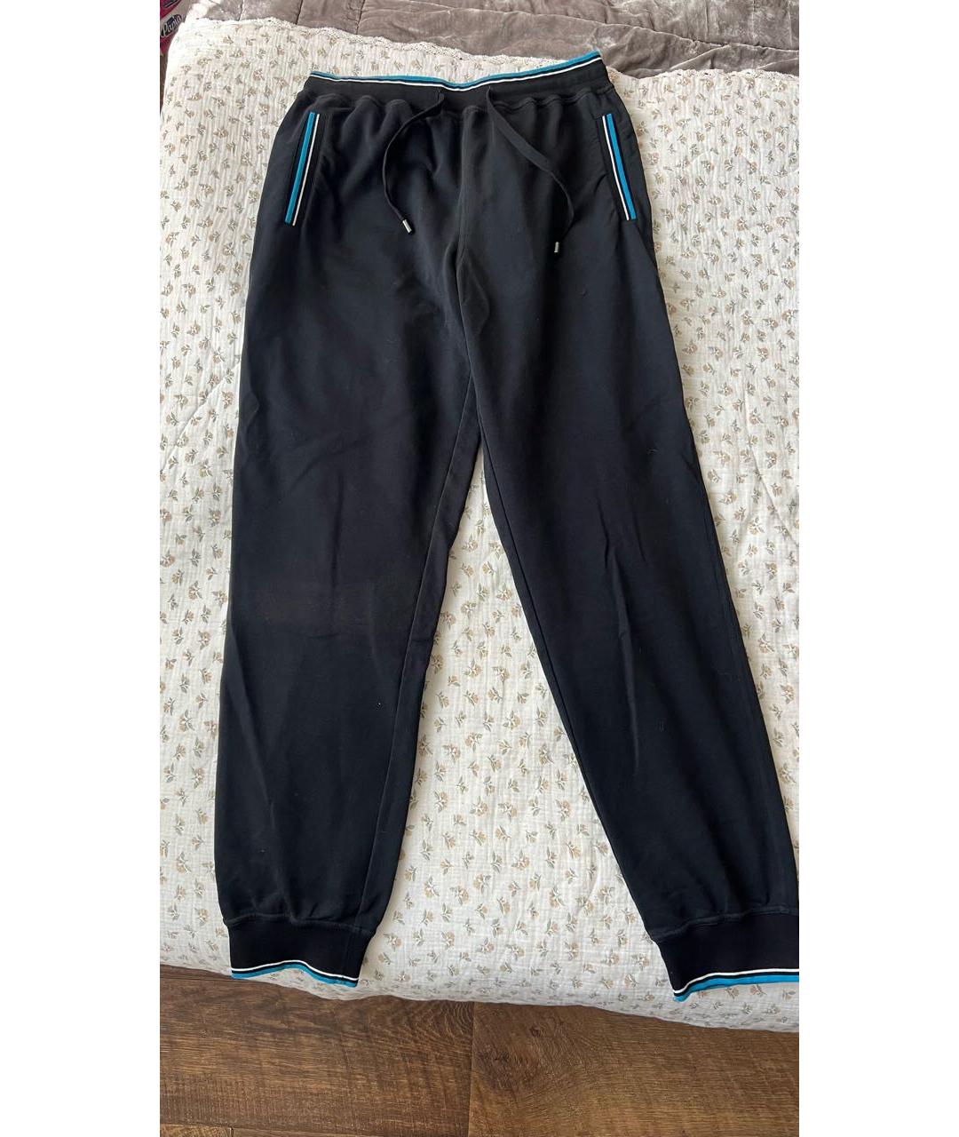 STEFANO RICCI Черные хлопковые повседневные брюки, фото 9