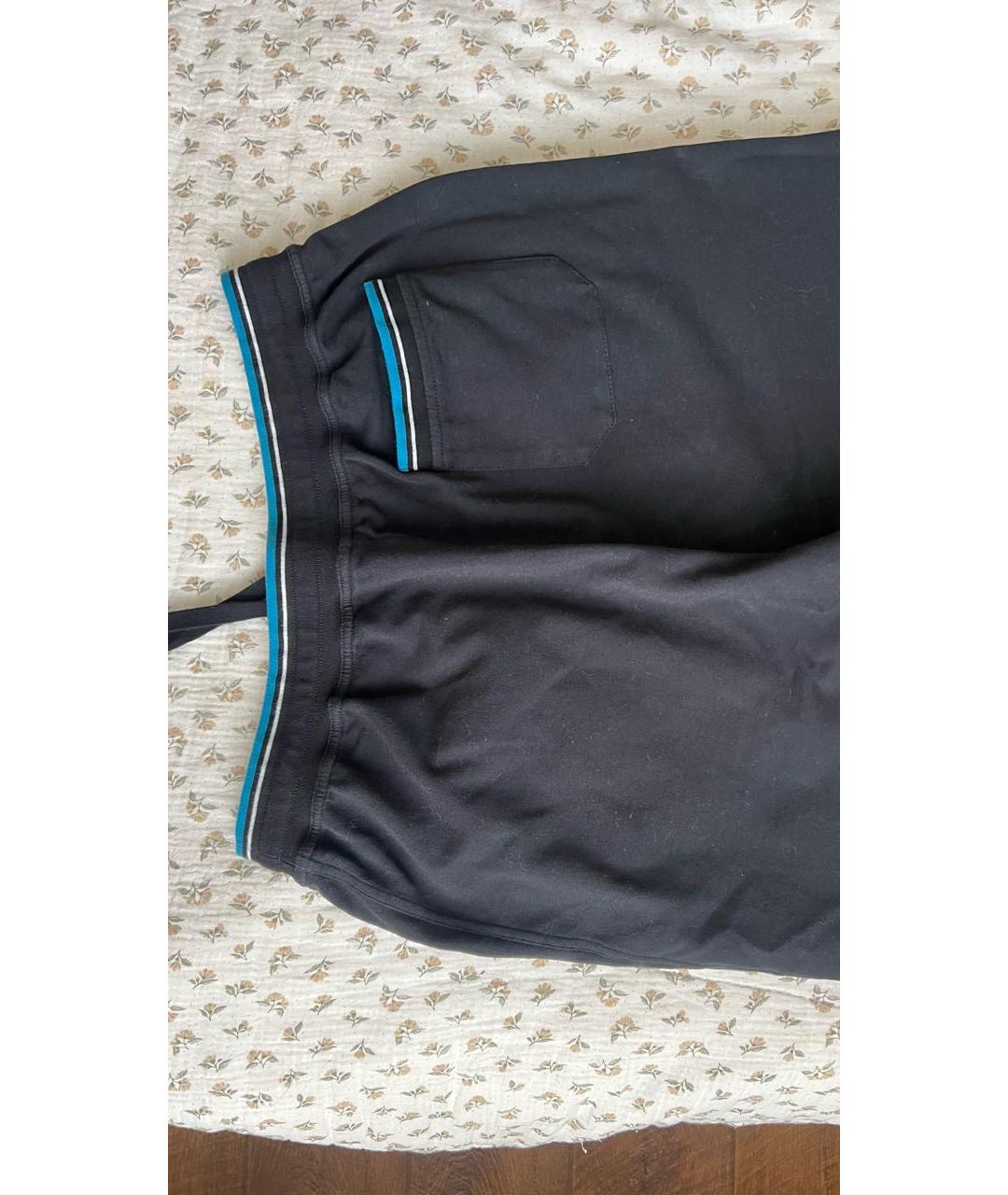 STEFANO RICCI Черные хлопковые повседневные брюки, фото 5