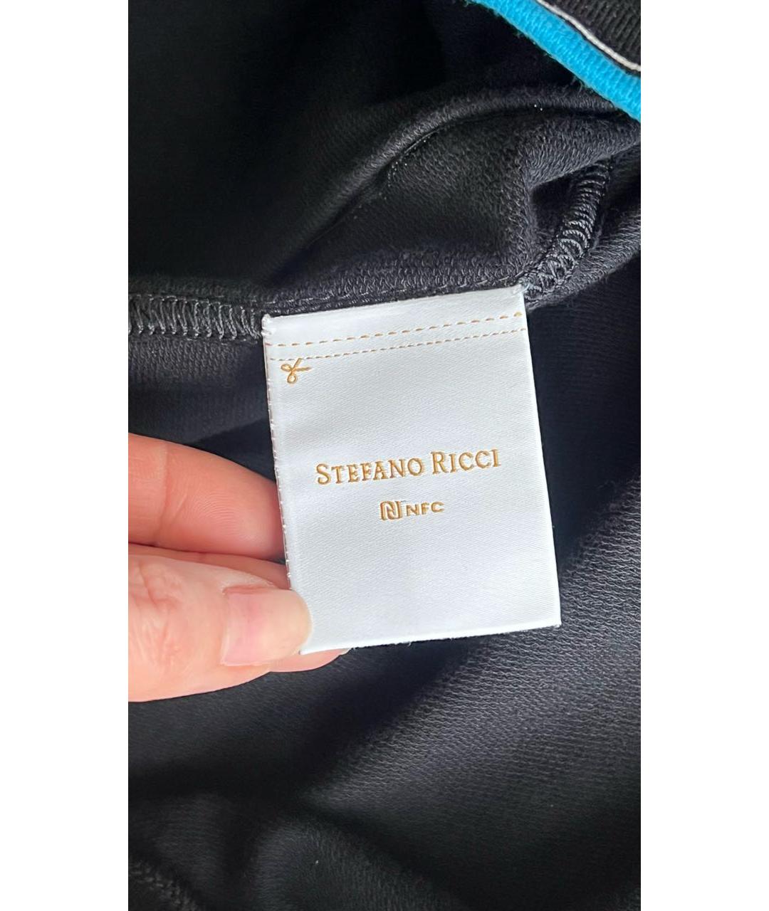 STEFANO RICCI Черные хлопковые повседневные брюки, фото 6