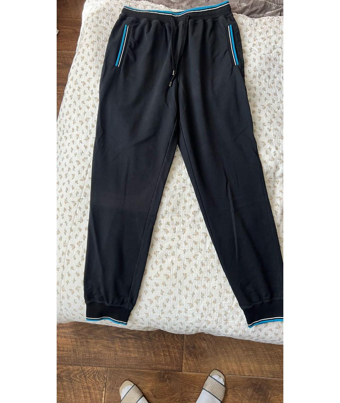 STEFANO RICCI Черные хлопковые повседневные брюки, фото 2