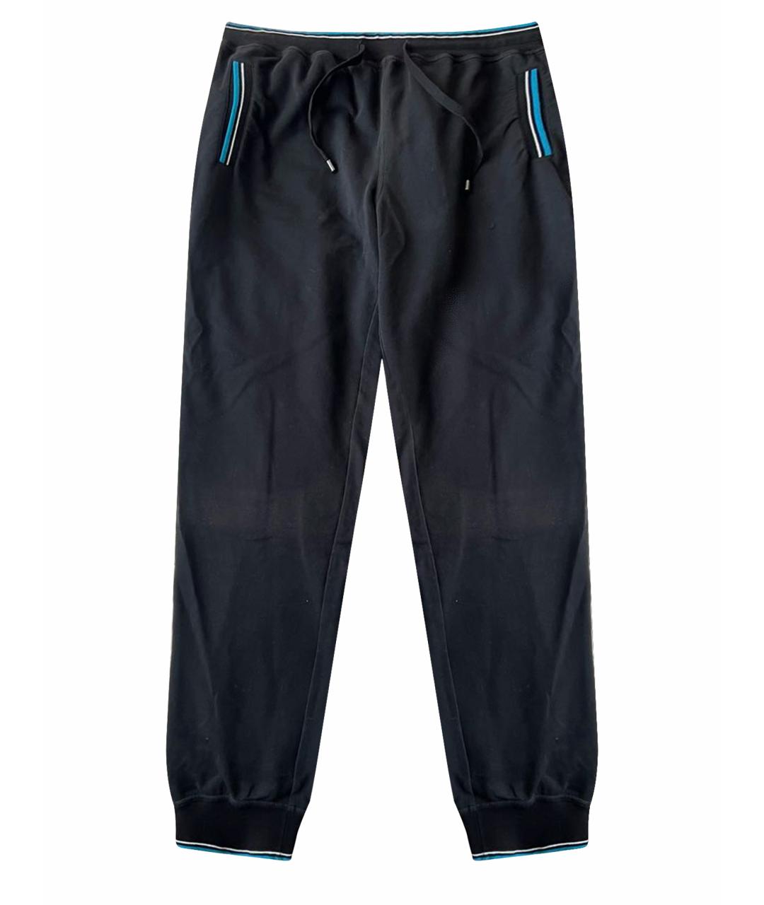 STEFANO RICCI Черные хлопковые повседневные брюки, фото 1