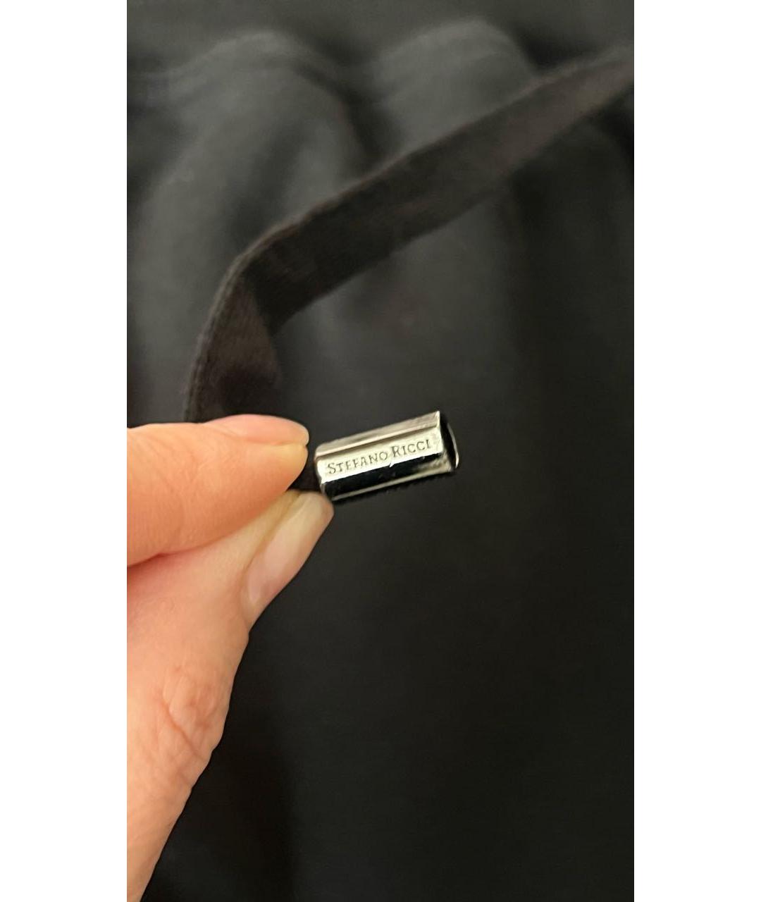 STEFANO RICCI Черные хлопковые повседневные брюки, фото 8