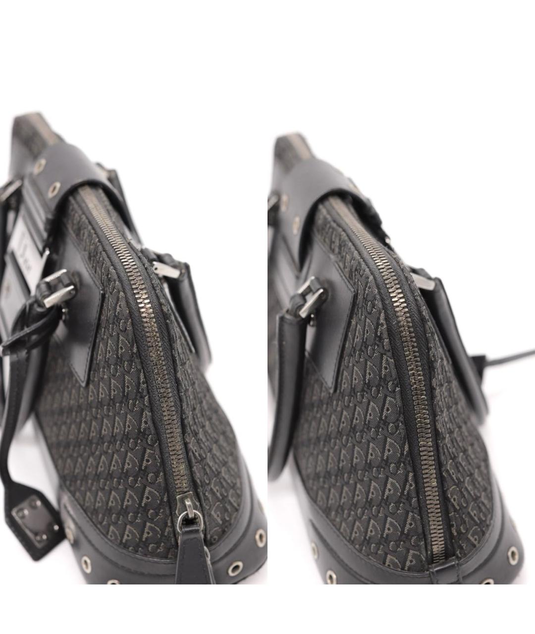 CHRISTIAN DIOR Черная жаккардовая сумка с короткими ручками, фото 7