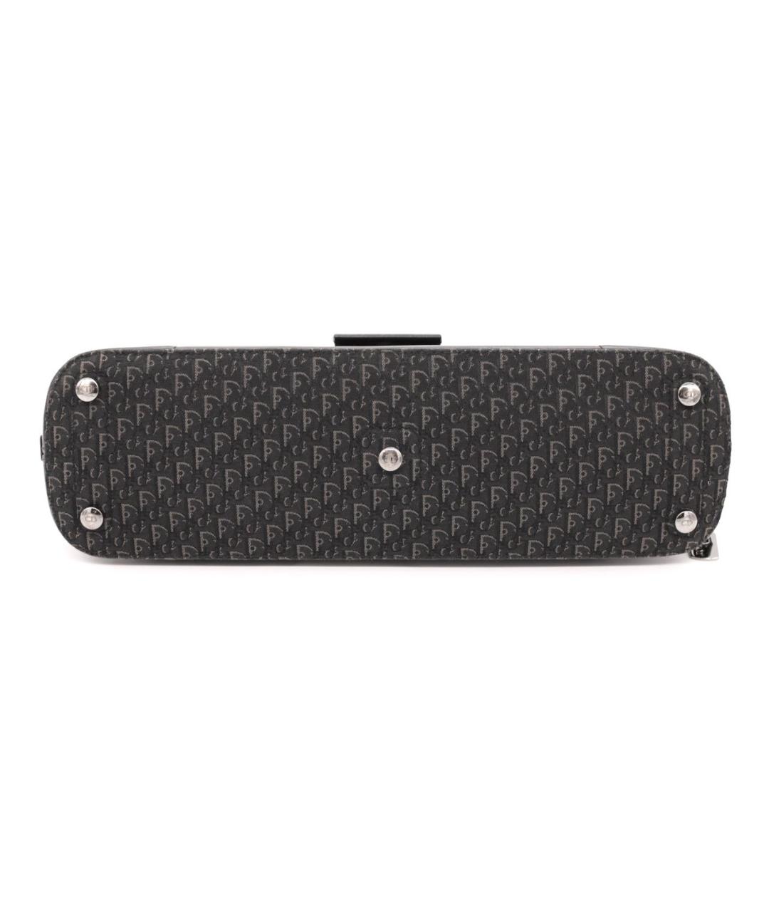 CHRISTIAN DIOR Черная жаккардовая сумка с короткими ручками, фото 6