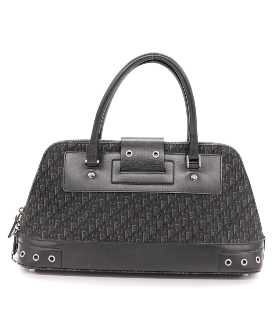 CHRISTIAN DIOR Черная жаккардовая сумка с короткими ручками, фото 2