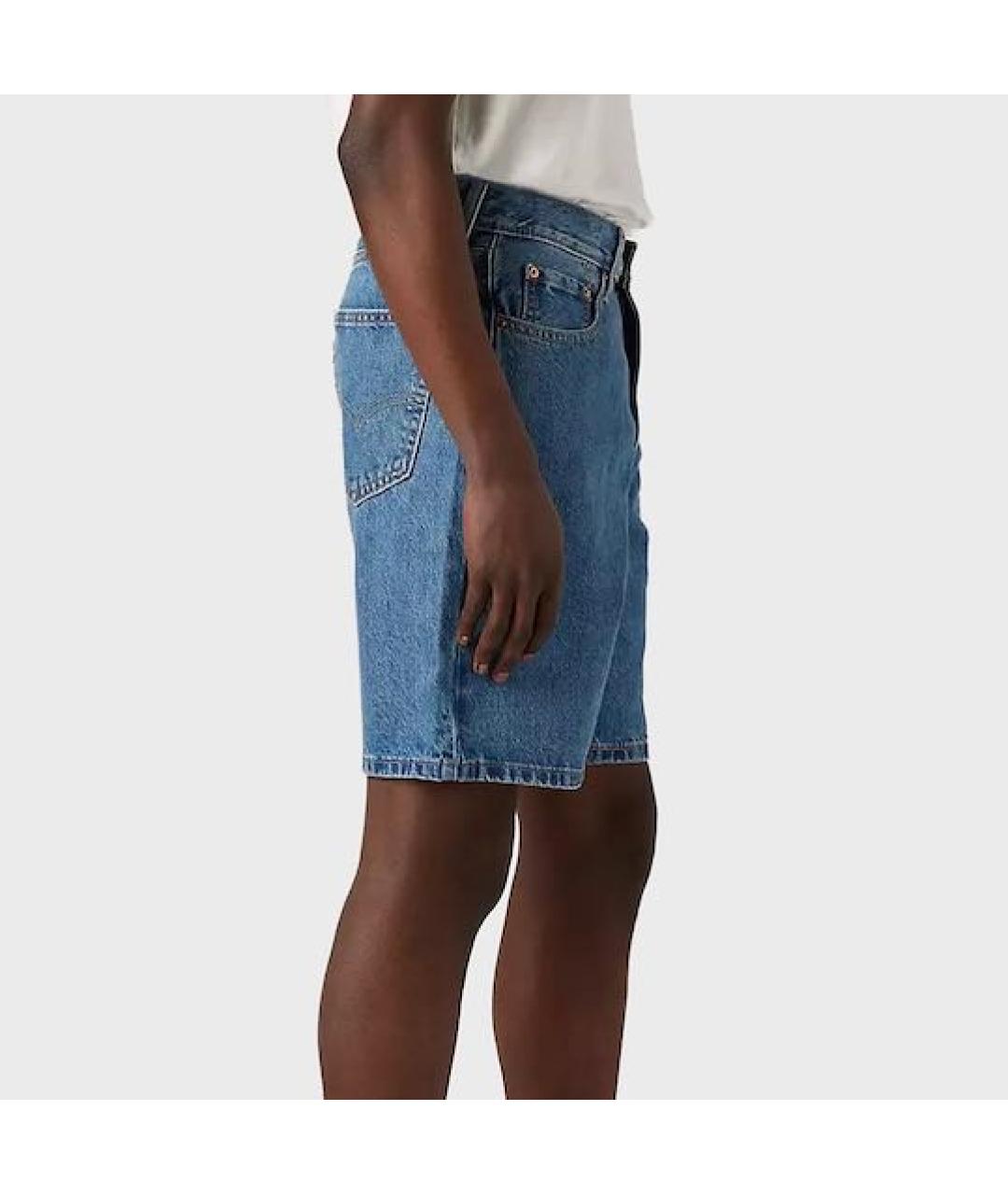 LEVI'S Синие деним шорты, фото 4