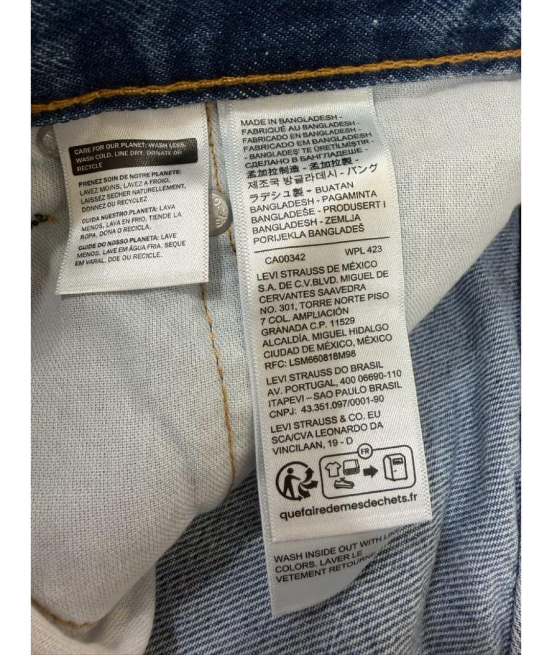 LEVI'S Синие деним шорты, фото 8